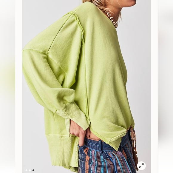 NWT FREE PEOPLE CAMDEN OVERSIZED PULLOVER SWEATSHIRT WE THE FREE - Picture 1 of 13